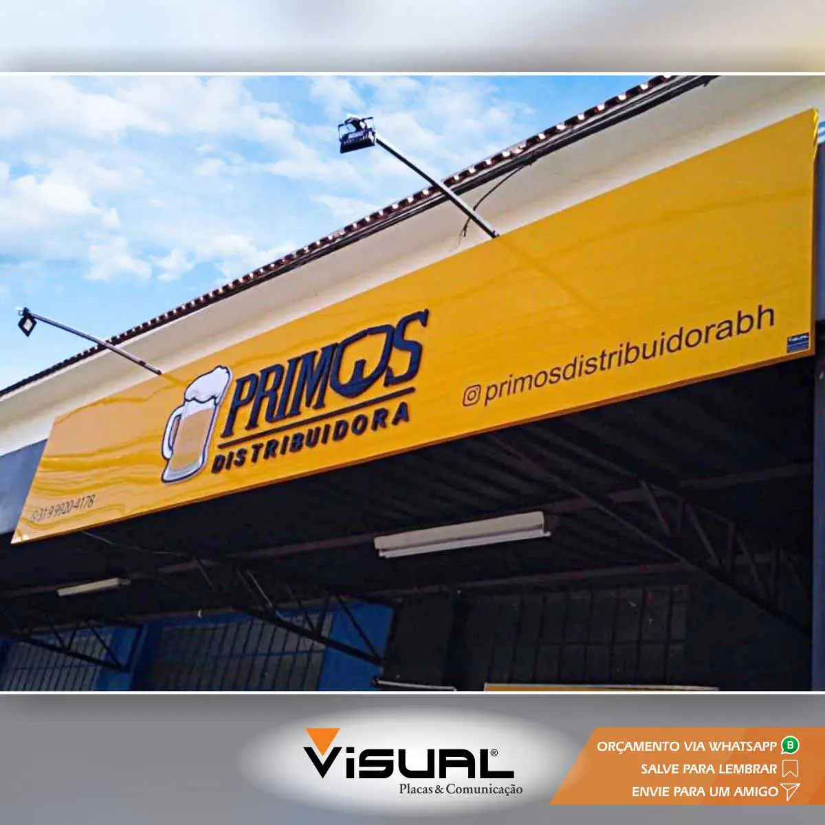 Placa em ACM com letras em PVC expandido
